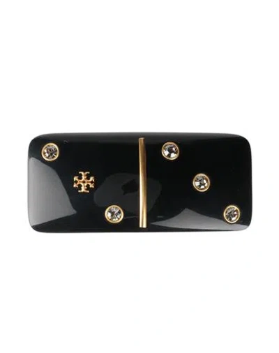 Tory Burch Woman Hair Accessory Black Size - Brass, Plastic