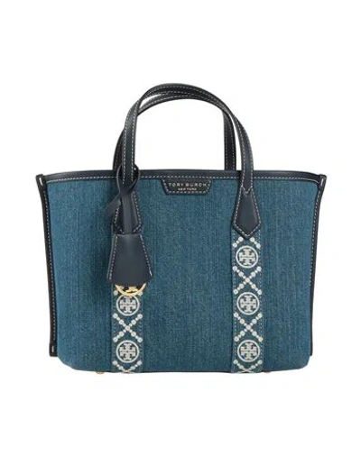 Tory Burch Woman Handbag Blue Size - Textile Fibers