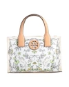 Tory Burch Floral Pattern Handbag In White