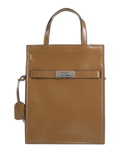 Tory Burch Woman Handbag Khaki Size - Leather In Sand