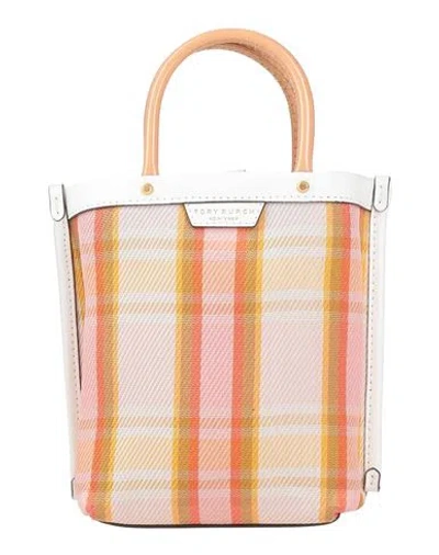 Tory Burch Woman Handbag Orange Size - Textile Fibers, Leather