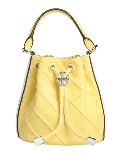 Tory Burch Woman Handbag Pastel Yellow Size - Leather