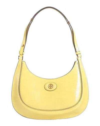 Tory Burch Woman Handbag Pastel Yellow Size - Leather