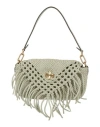 Tory Burch Woman Handbag Sage Green Size - Leather In Sage Green