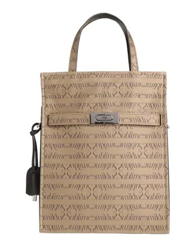 Tory Burch Woman Handbag Sand Size - Textile Fibers