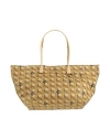 Tory Burch Woman Handbag Sand Size - Textile Fibers, Leather In Beige
