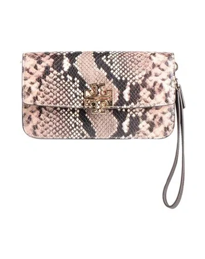 Tory Burch Woman Handbag Taupe Size - Leather In Gray