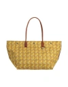 Tory Burch Woman Handbag Yellow Size - Textile Fibers, Leather In Yellow
