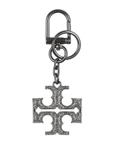 Tory Burch Woman Key Ring Charcoal Size - Metal In Grey