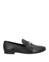 Tory Burch 'eleonor' Black Slip-on Loafers With Double T In Black