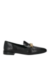 TORY BURCH TORY BURCH WOMAN LOAFERS BLACK SIZE 7 GOAT SKIN