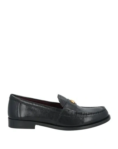 TORY BURCH TORY BURCH WOMAN LOAFERS BLACK SIZE 7 LEATHER
