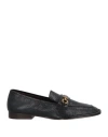 Tory Burch Woman Loafers Black Size 8 Leather