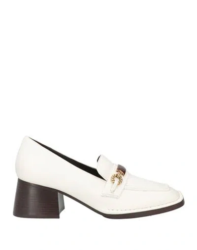 Tory Burch Woman Loafers Ivory Size 8 Leather In White