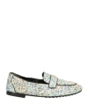 Tory Burch Woman Loafers Off White Size 8 Textile Fibers In White