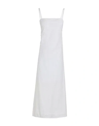 Tory Burch Woman Midi Dress Ivory Size 6 Cotton In White