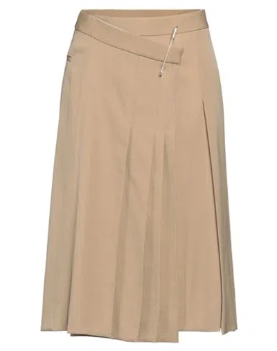 Tory Burch Woman Midi Skirt Camel Size 8 Wool, Viscose In Brown