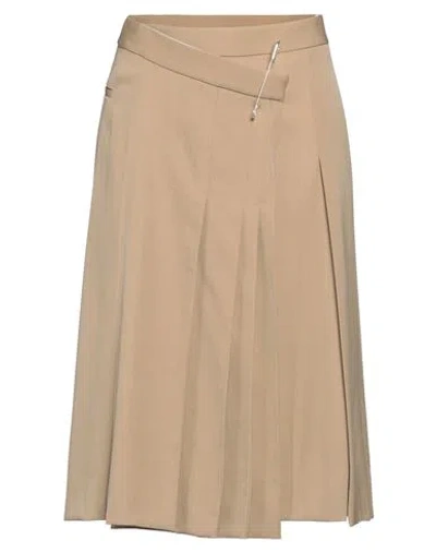 Tory Burch Woman Midi Skirt Camel Size 8 Wool, Viscose In Beige
