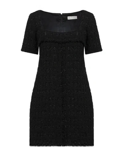TORY BURCH TORY BURCH WOMAN MINI DRESS BLACK SIZE 12 WOOL, POLYAMIDE