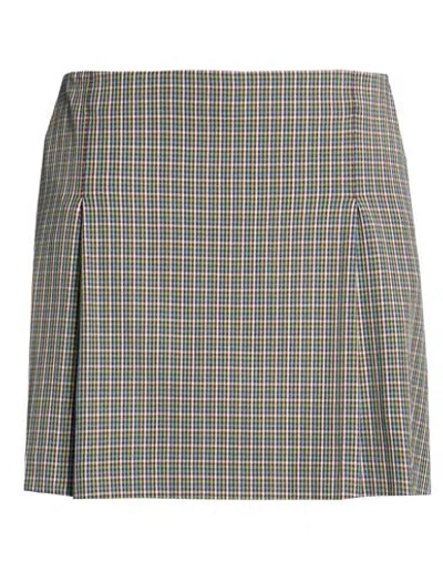 Tory Burch Woman Mini Skirt Burgundy Size 14 Polyester, Elastane In Green