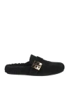 Tory Burch Woman Mules & Clogs Black Size 6.5 Leather, Polyester