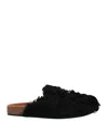 Tory Burch Woman Mules & Clogs Black Size 8 Sheepskin, Shearling