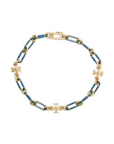 Tory Burch Woman Necklace Blue Size - Metal