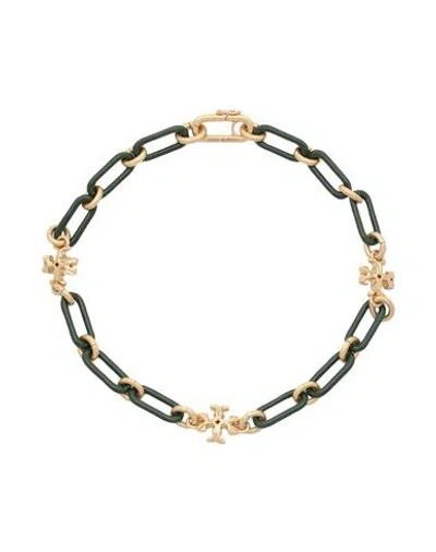 Tory Burch Woman Necklace Green Size - Metal