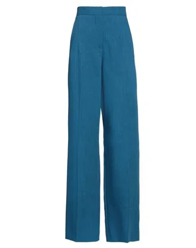 TORY BURCH TORY BURCH WOMAN PANTS BLUE SIZE 6 POLYESTER, ELASTANE