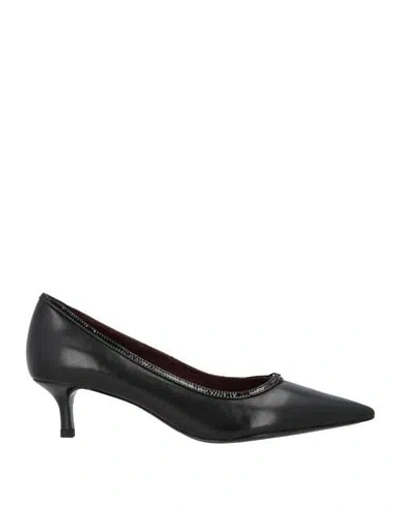 Tory Burch Woman Pumps Black Size 6.5 Leather