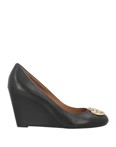 Tory Burch Woman Pumps Black Size 8 Leather