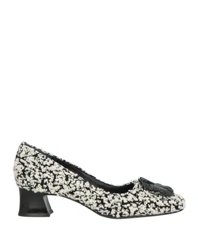 Tory Burch Woman Pumps Black Size 8 Textile Fibers