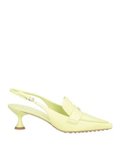 Tory Burch Woman Pumps Light Green Size 8 Leather