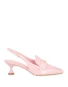 Tory Burch Woman Pumps Pink Size 8 Leather In Pink
