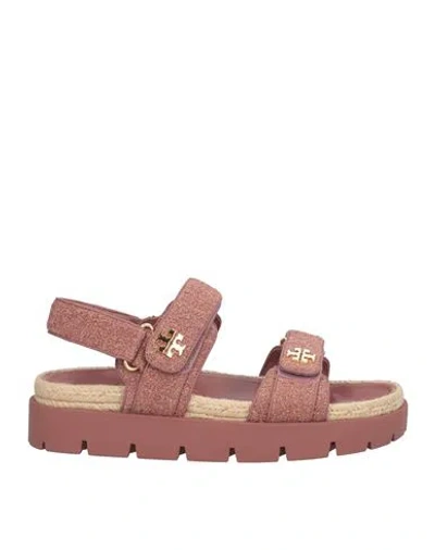 Tory Burch Woman Sandals Antique Rose Size 8 Textile Fibers