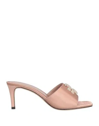 Tory Burch Woman Sandals Antique Rose Size 8 Textile Fibers In Pink