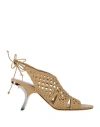 Tory Burch Woman Sandals Beige Size 8 Leather In Beige