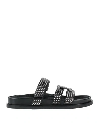 Tory Burch Woman Sandals Black Size 5 Calfskin