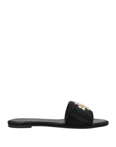 Tory Burch Woman Sandals Black Size 5.5 Leather