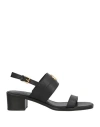Tory Burch Woman Sandals Black Size 6 Cowhide