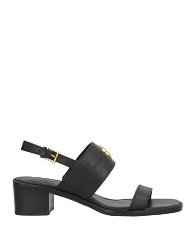 Tory Burch Woman Sandals Black Size 6 Cowhide