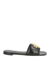 Tory Burch Woman Sandals Black Size 6 Goat Skin