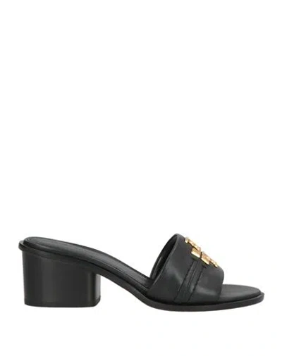 Tory Burch Woman Sandals Black Size 7 Calfskin