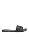 Tory Burch Woman Sandals Black Size 7 Leather In Black