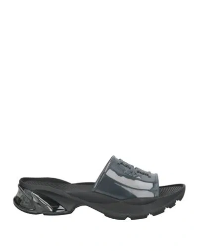 Tory Burch Woman Sandals Black Size 7 Pvc - Polyvinyl Chloride In Multi