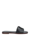 Tory Burch Woman Sandals Black Size 7.5 Calfskin