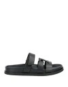 Tory Burch Woman Sandals Black Size 7.5 Cowhide In Black