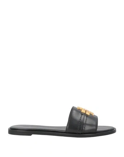 Tory Burch Woman Sandals Black Size 8 Calfskin