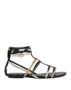 Tory Burch Woman Sandals Black Size 8 Leather In Black