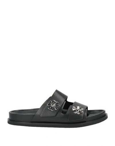 Tory Burch Woman Sandals Black Size 8 Leather
